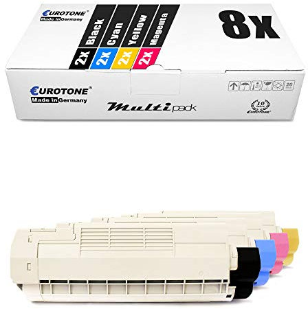 8X Müller Printware XXL Toner im Set für Oki Color C 612 C612N C612DN ersetzt K C M Y CMYK