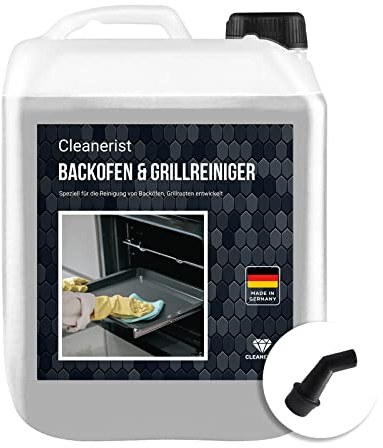 Cleanerist | 5L Backofen und Grillreiniger im Kanister mit Ausgießer | selbstarbeitender Reiniger und Fettlöser | für Backofen, Herdplatte & Grill | löst hartnäckige Verkrustungen