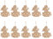 Amosfun 10 Stücke Christbaumschmuck Engel Anhänger Holz Geschenkanhänger Tags Weihnachten Holzanhänger Holzscheiben mit Loch Baumschmuck Weihnachtsbaum Deko