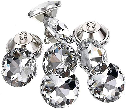 Coolty 60 Stück Strass Kristall Diamant Knöpfe für Kleidung Sofa Polster Kopfteil Deko Handwerk (25mm)
