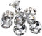 Coolty 60 Stück Strass Kristall Diamant Knöpfe für Kleidung Sofa Polster Kopfteil Deko Handwerk (25mm)