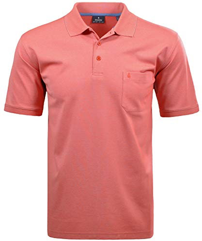 RAGMAN Herren Softknit-Polo mit Brusttasche, Kurzarm Hellrot-638, XXL