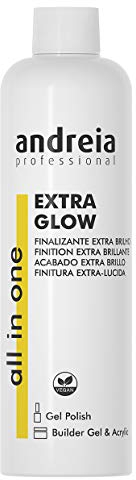 Andreia Professional Extra Glow High Shine, Glossy Finish Liquid for Dipping, Gel Polish, Builder and Acrylic Nails Manicure - 250ml