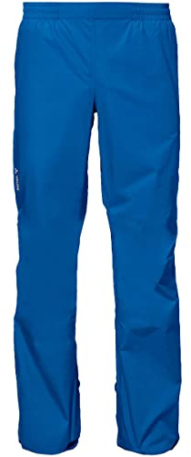 VAUDE Regenhose Herren Drop Pants lI, wasserdichte Outdoorhose für Fahrrad, leichte Überhose, atmungsaktive Fahrradhose, schnell überziehbar - signal blue, XL