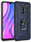 Max Power Digital Cover per Xiaomi Redmi 9 con Girevole Anello 360 Gradi Custodia Magnetica Antiurto Rigida Resistente Protettiva Case Bumper Ring (Xiaomi Redmi 9, Blu)