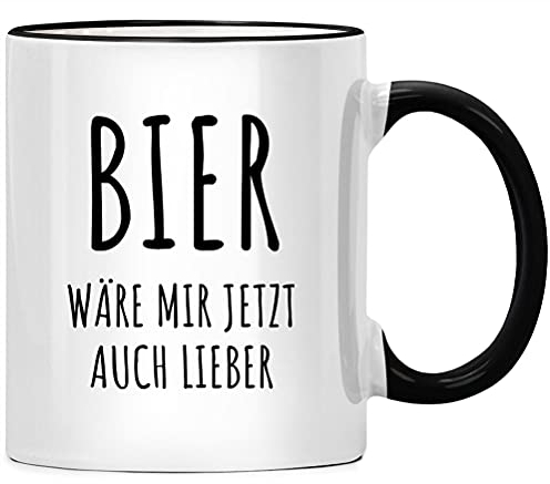 Bier wäre mir jetzt auch lieber Kaffee Tasse - Spruch Kaffeetasse, Büro Chef Geschenk, Kaffeebecher Geschenkidee, Tassen mit Sprüchen, Wein lustig
