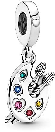Annmors Animals Charms Künstler-Palette 925 Sterling Silver Animal Bead Pendant for Bracelet&Necklace,Birthday Mother's day Jewelry Gifts for Women Girls