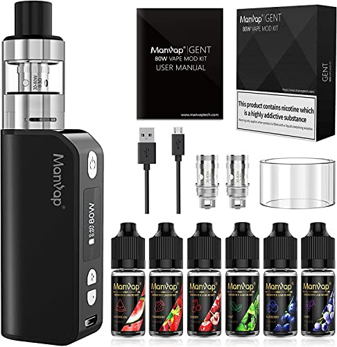 Cigarrillo Electronico de Vapor sin Nicotina Vaper Kit Cigarro Electronico Vaporizador kit completo-20W/500mAh Batería con 0.6Ohm Núcleo de Atomización, No Nicotina