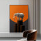 XUSANSHI Poster Drucken Wandkunst Leinwand Bild Abstrakter Elefant Kunstdruck - Wandbild Ölbild für Zuhause, Moderne Dekoration, Dekodruck Kein Rahmen 50x70cm