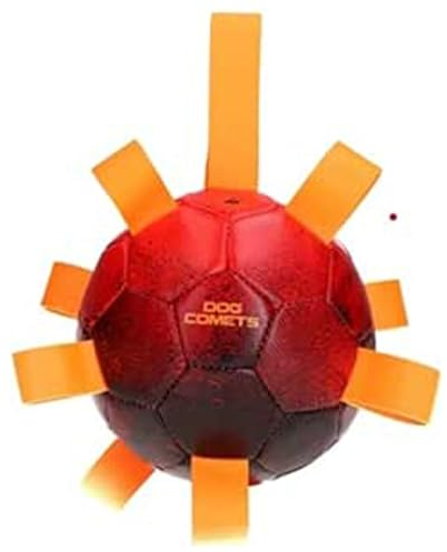 Dog Comets Hypernova Ø 15 cm - Spielzeug Hund - Hundespielzeug Ball - Hundeball mit Nylonschlaufen - Ball Hund - Schwimmend - Orange