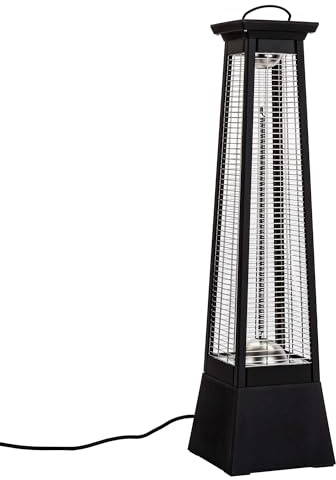 VFM - Floor Standing Tower Orma Heater Tall Volcano Instant Heat Slim Outdoor Patio Lamp - Summer Garden Parties and Bbqs