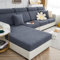 TOPCHANCES Sofa Sitzkissenbezüge - Universal Stretch Sofa Schonbezüge Couch Sitzbezug L-Form, Weich Sofasitzbezug Couch Chaiselüberzüge, Sofa Kissenschutz Bezüge (Dunkler Marinekeks)
