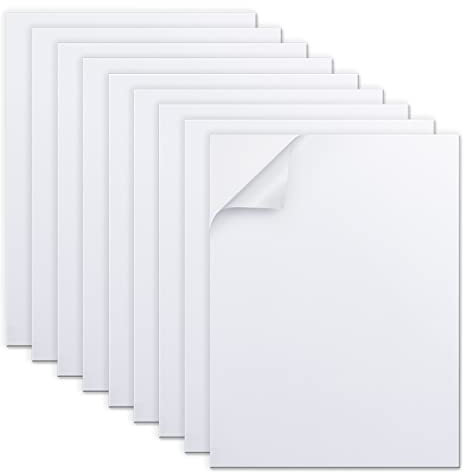 MEARCOOH 10 Stück Moosgummi Selbstklebend Weiße, 22cm x 30cm, 2mm für Bastelarbeiten, Fotorahmen, Scrapbooking