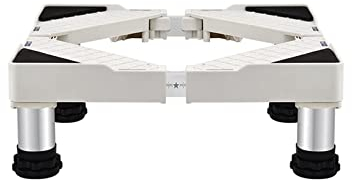 Waschmaschinensockel waschmaschinen untergestell sockel für Kühlschrank Verstellbare podest für waschmaschine und trockner, Bärenlast 300kg, Einstellbare Breite 42-65cm [F50-410]