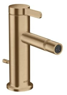 hansgrohe AXOR One Mitigeur monocommandé pour bidet avec vidage à tirette, saillie 113 mm, 48210140, 48210140, Colorazione: Brushed Bronze