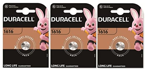 3X Duracell 1616 Lithium (3 Blister Da 1 Batteria) 3 Pile