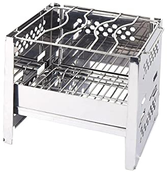 VANZACK Mini Estufa Inoxidable Hornillo Para Barbacoa Parrilla Portátil Para Camping y Picnic