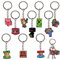 VBXPOU 10PCS Porte-Clés Enfants Anime Figure, Porte Clef en Caoutchouc Pendentif Porte-Clés Party Favors Anniversaire Celebration Souvenirs de fête
