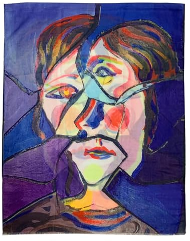 GFM® Schal aus Baumwollmischung für alle Jahreszeiten (VCP), Picasso-Selbstporträt, 42