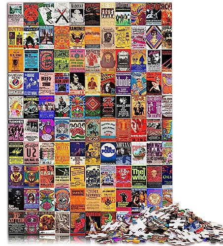 1000-teiliges Puzzle für Erwachsene, Retro-Kunst, recycelter Karton für Erwachsene, Kinder ab 12 Jahren, 10,27 x 14,96 Zoll