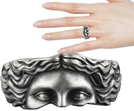 ZAGARO Halbgesichtsring,Modisch schicker Zeigefingerring - Beruhigender, Bezaubernder griechischer Ring, antiker Venus-Ring für Outdoor-Partys