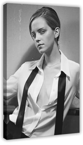 AAVEDA Emma Watson Leinwand-Poster, Wandkunst, Dekordruck, Gemälde für Wohnzimmer, Schlafzimmer, Dekoration, Rahmen-Stil, 60 x 90 cm