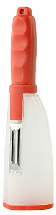 Vegetable Peelers with Catcher - Handle Fruit Peeler with Storage Box - Carrot/Potato/Cucumber Peeler with Container - Veggie Peelers for Kitchen