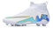 Adoff Fußballschuhe Herren Stollen High Top Spikes Outdoor Training Jugend Atmungsaktive Sportschuhe Anti-Rutsch (Weiß Grün, 38)