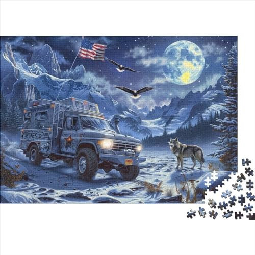 Cars and Beasts 1000 Teile Puzzle Für Erwachsene Puzzle Kunstpuzzle 1000 Teile Puzzles 1000 Teile Familienstress Abbauen Geeignet Für Kinder Über 12 Jahre 1000pcs (75x50cm)