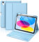 Vobafe Cover iPad A16 11 10 Generazione con Tastiera (11/10.9 Pollici, 2025/2022), Italiano QWERTY con 7 Colori Illuminato, Senza Fili Staccabile Custodia Tastiera con Portapenna, Blu Chiaro
