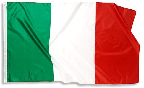 Smart-Planet Bandera de Italia de 150 x 90 cm con ojales de latón, resistente a la intemperie, de poliéster, bandera de Italia – Bandera para mástil