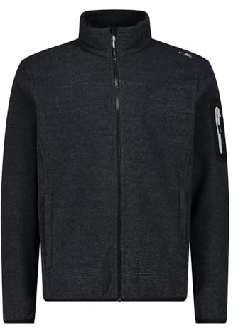 CMP MAN Jacket - 56 | weiches Fleece, Knit-Tech-Gewebe, Reißverschlusstaschen, weich auf der Haut