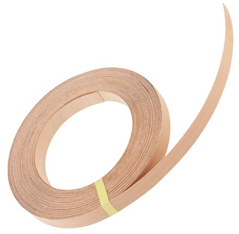 Beech Edge Banding,3/4 Inch X 50 Feet Wood Veneer Strips Iron-on for DIY Cabinet Repair Furniture Restoration Real Wood Trim Grain Tape (Beech, 3/4 Inch X 50 Feet)
