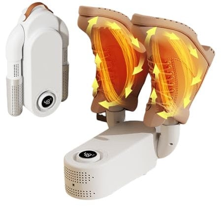 NAVESO Schuhtrockner Elektrisch, Schuhe Stiefeltrockner mit Timer und Antibakterieller Funktionr, Schuh Trockner, Schuhwärmer, Tragbarer Schuhtrockner, 360ª Skischuhtrockner für Schuhe, Handschuhe