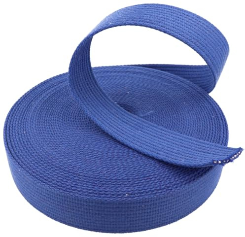 Kacperek - Gurtband 40mm - Tragegurt aus Baumwolle - 10 m - Flaches und weiches Band für Taschen, Gürtel, DIY Projekte - Taschengurt Blau