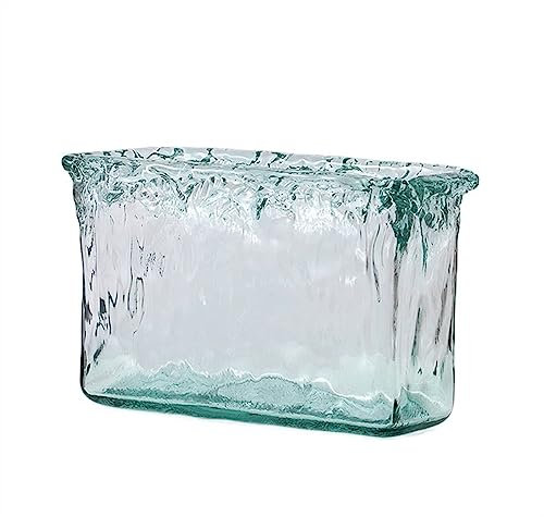 Bocaux à Poissons Aquarium rectangulaire en Verre, Verre irrégulier, écologique, Ornements de Bureau en Verre Transparent, ondulations d'eau Aquarium