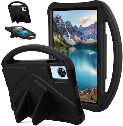 YRH for Doogee U11 Tablet Case 2025, Kids EVA Shockproof Cover with Stand Handle (Black)