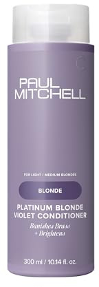 Paul Mitchell Platinum Blonde Conditioner Purple – beseitigt Hautausschläge und klärt die Farbe, ideal für hell- bis mittelblondes Haar, Silber, Grau oder Weiß, 300 ml