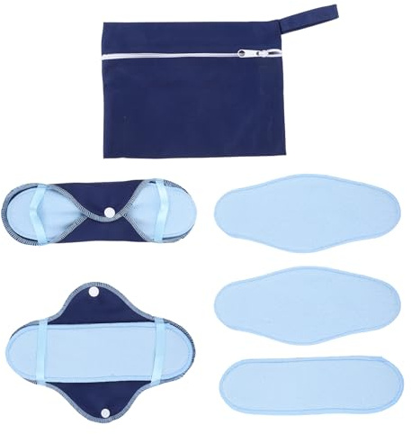 FIXOSHEE Waschbare Menstruationspads aus Pul und Polar Fleece Atmungsaktive Wasserabweisende Slipeinlagen mit Microfaser Wiederverwendbar und Hautfreundlich für Tag und Nacht
