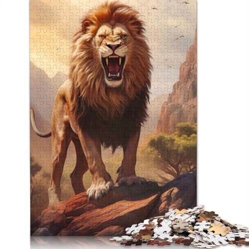 1000-teiliges Puzzle „Der wütende König der Löwen“ – Kreatives Papierpuzzle für Erwachsene und Jugendliche – Anspruchsvolles Spiel – 38 x 26 cm / 1000 Teile