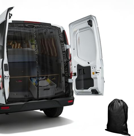 Mosquitera magnética para furgoneta, protección solar para puerta corrediza de coche, mosquitera para Benz Vito, para Ford Transit Custom, para Opel/Vauxhall Vivaro (para puerta trasera, 155 x 150 cm)