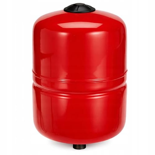 Depósito de expansión de 50 litros, color rojo, para montaje en pared, depósito de expansión de membrana para sistemas de calefacción cerrados, presión de funcionamiento hasta 10 bar