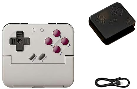 Retro Mini Taco Wireless BT Controller Type-C Charging Pocket Taco Mobile Wired Game Board Simulator Arcade Handheld Console Vertical Grip Gaming Handle BT Gamepad