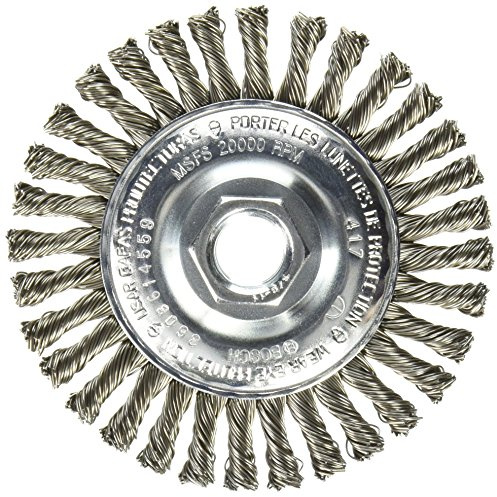 BOSCH WB559 4-Inch Carbon Steel Stringer Bead Knotted Wire Wheel, 5/8-Inch x 11 Thread Arbor