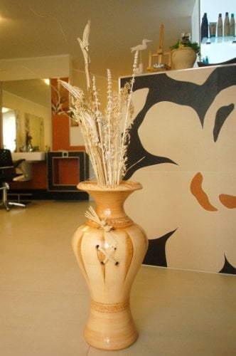 Deko-Shop-Hannusch Edle Vase/Bodenvase aus Tonkeramik +++Handarbeit+++