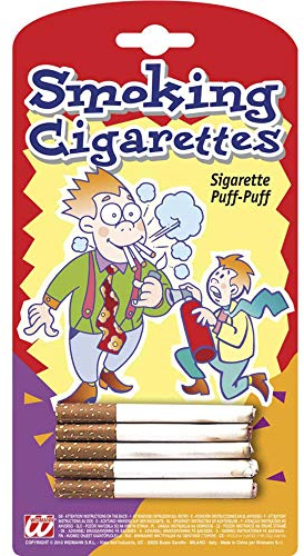 W WIDMANN MILANO Party Fashion 4958Q - Scherzartikel, 5 Puff-Puff Zigaretten, rauchende Zigaretten, Fake Artikel, Zubehör, Karneval, Aprilscherz