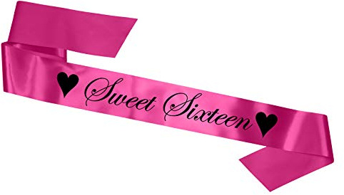 My Pretty Little Gifts Sweet Sixteen 16th Birthday Sash