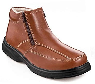 Chums Men's Thermal Fur Lined Twin Zip Boot Tan 7 UK