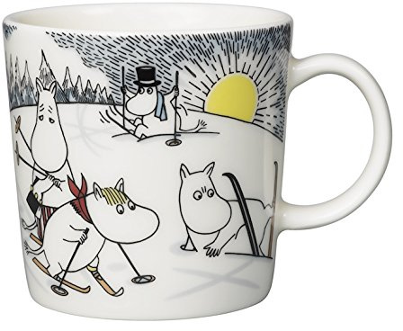 Arabia Finland Moomin 2014 Winter Mug - Skiing with Mr Brisk by Arabia Finland