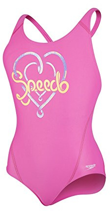 Speedo Girl's Logo Placement Splashback Swimsuit